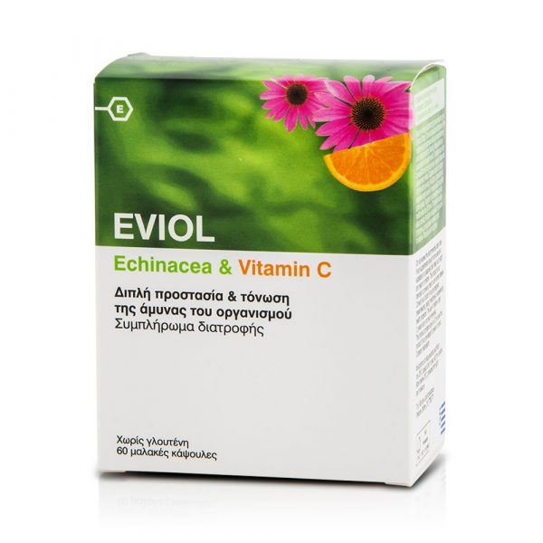 126929 EVIOL   Echinace   Vitamin C   60caps 5213004240067