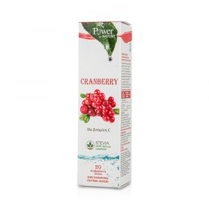 183088 POWER HEALTH   Cranberry 500mg με βιταμίνη C   Stevia   20eff. tabs 5200321011067