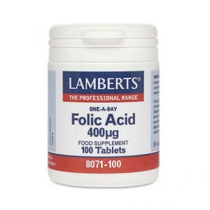 Lamberts 5055148400231 Folic Acid 400mcg 100tabs