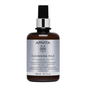 apivita 3 in 1 cleansing milk face and eyes chamomile and honey 300mL 1024x1024 e1621240424195