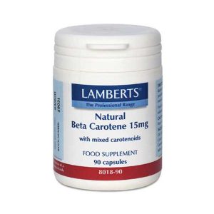 lamberts beta carotene natural 15mg 90 kapsoules cr