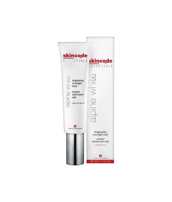 skincode essentials alpine white brightening overnight mask 50ml