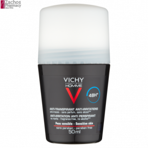 vichy homme deodorant for sensitive skin 48hr 50ml 48