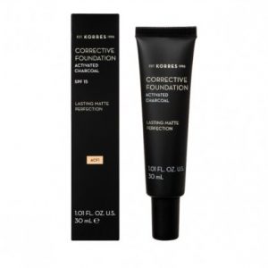 korres corrective foundation acf1 activated charcoal pharmacylive