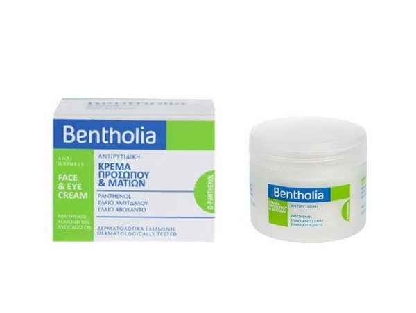antiritidiki krema prosopou  mation bentholia anti wrinkle face  eyes cream 2x50ml